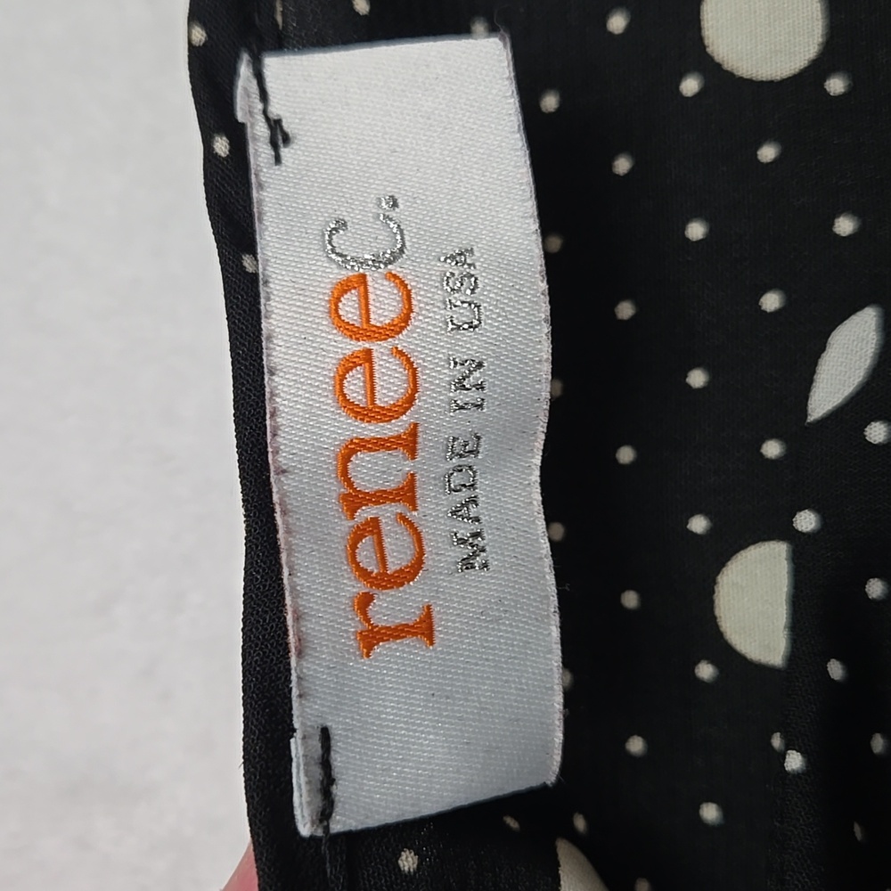 reneeC Quarter sleeve Sleeve Black and White Polkadot Blouse Size M‎ - Picture 8 of 11